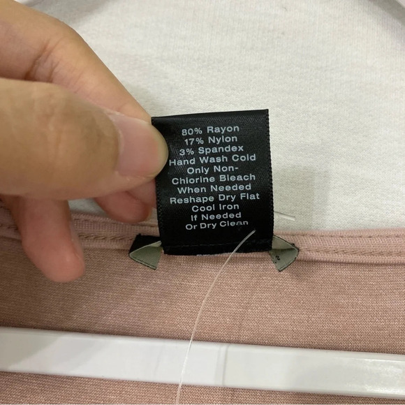 New Ann Taylor Pink Blush Round Neck Soft Stretch Pull-over Long Sleeve Top XL - Picture 8 of 10